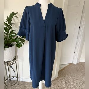 Chic Navy Blue Midi Dress